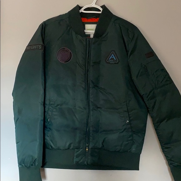 Green Adidas Space Cadet Bomber Jacket - Picture 1 of 8
